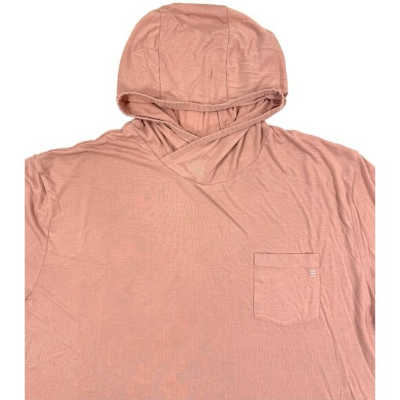 Free Fly Mens Lightweight Bamboo Hoodie Sz XL Pink Stretch Pullover Thumb Holes - Picture 2 of 10